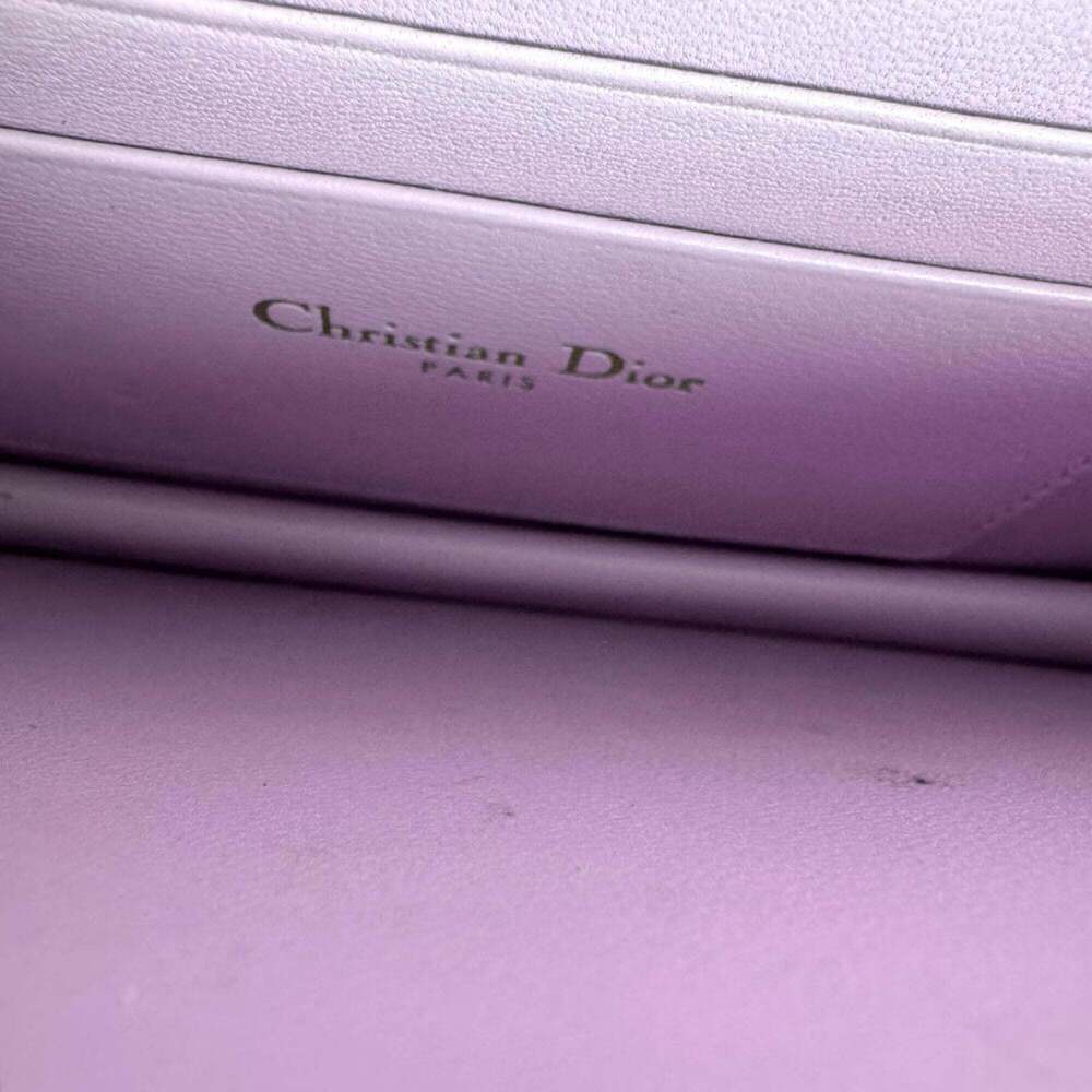 CHRISTIAN DIOR Purple Leather Shoulder Bag - Picture 12 of 13